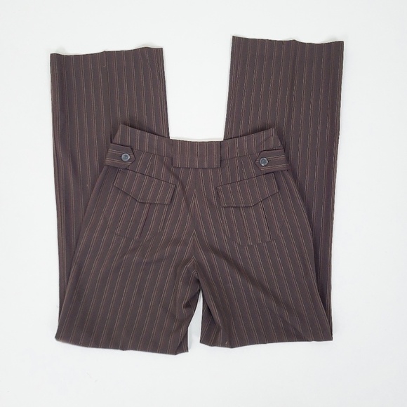 Pinstripe Dress Pants Esprit Mid Low Rise Y2K Straight Leg Boot Cut Dressy - Picture 10 of 10